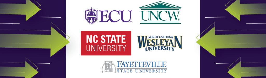 ECU, UNCW, NC State University, NC Wesleyan University, Fayetteville State University