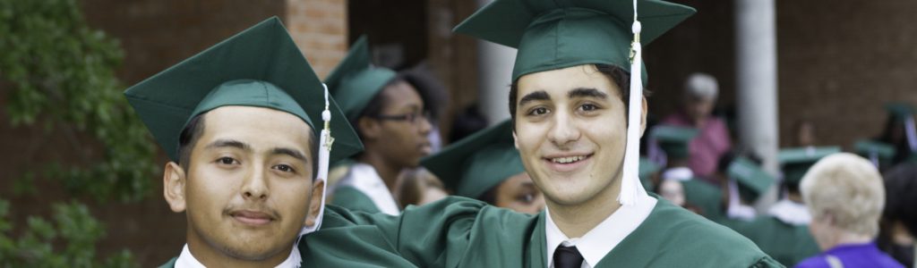 students at graduation